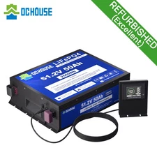 48V 50Ah LiFePO4 Golf Cart Battery Smart Battery Monitor Trolling Motor RV
