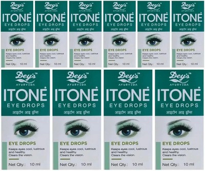 10 x ITONE Eye Drops Herbal Ayurvedic for Conjunctivitis, Itching of Eyes