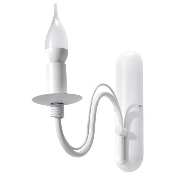 Applique E14 en acier blanc Minerwa 1 lumière pour éclairage intérieur