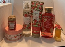 New Vera Bradley Bath Body Works Peach Blossom Nectar 6pc Set