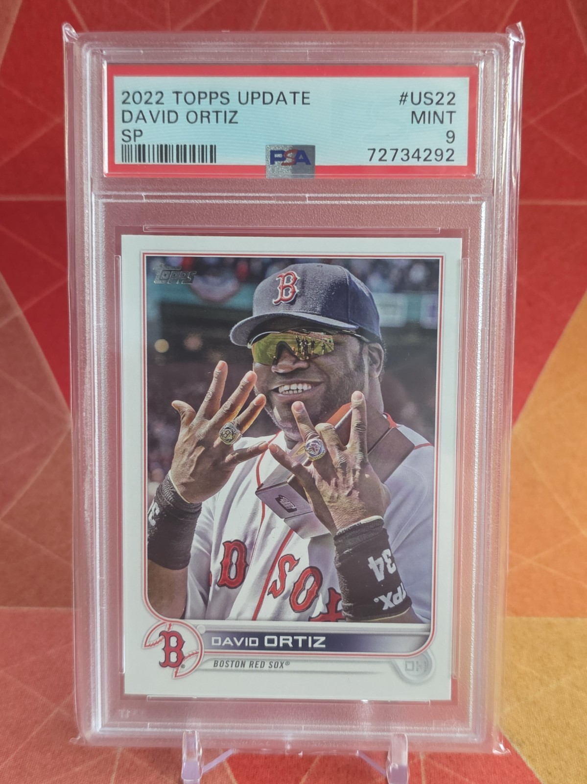2022 Topps Update US22 David Ortiz SP PSA 9 view 1