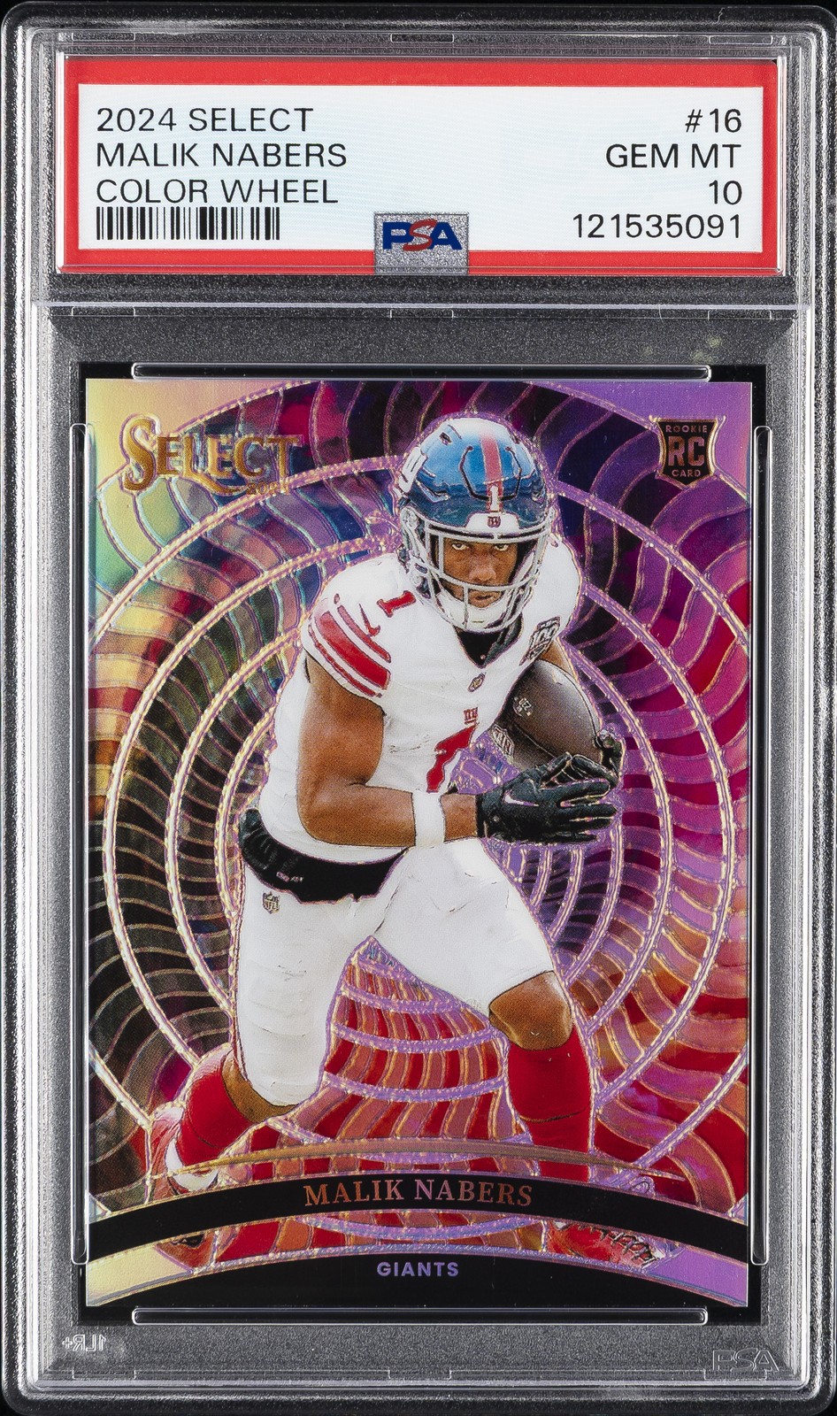Malik Nabers Panini Select Color Wheel #16 Base