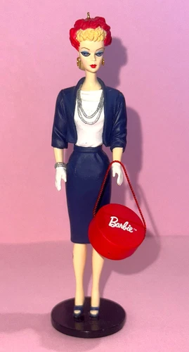 HALLMARK COMMUTER SET VINTAGE BARBIE CHRISTMAS ORNAMENT 2001