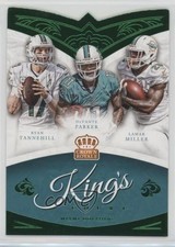 2015 Crown Royale King's Court Die-Cuts Green Lamar Miller Ryan Tannehill 9b4