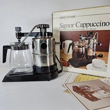 Signor Cappuccino II Vintage Electric Espresso Coffee Maker Vesubio CXE25 Italy
