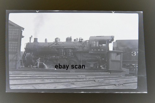 Original Negative: Illinois Central IC 2-8-2 Steam #3780 Servicing Scene 1935