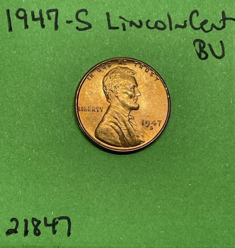 1947 S Lincoln Wheat Cent / Penny 1c BU Uncirculated US Coin