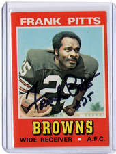 FRANK PITTS NFL Browns 1974 Topps Wonder Bread Auto Autographed Signed #18 Card