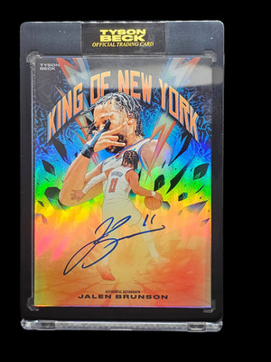 Tyson Beck  Jalen Brunson Rainbow Foil  Prototype Auto /15 SSP KING OF NEW YORK