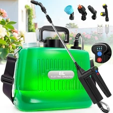Battery Powered Sprayer 2 Gallon, 2025 New Electric Garden Sprayer with 3 Spr...