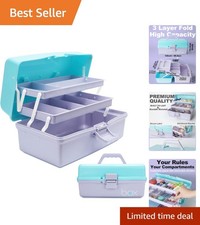 Lightweight and Durable 12-Inch Tackle Box - Ideal for Art and Sewing Supplies