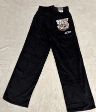 Vtg Y2K Wide Leg Skater Garment Grunge JNCO Style Corduroy Black Pants 28 NWT