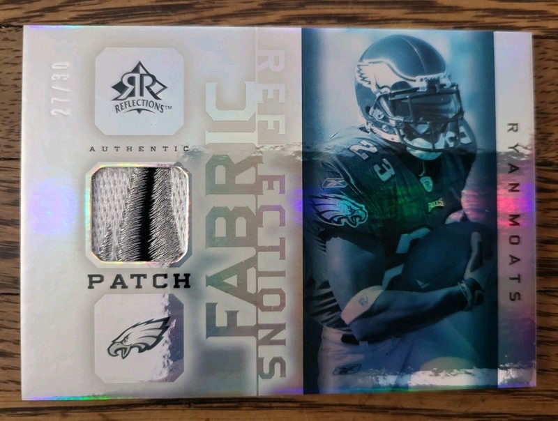 2005 UD Reflections Future Fabric Reflections Patches Ryan Moats/30 LOGO Eagles