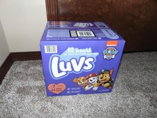 Rare Luvs Size 7 Diapers W Nickelodeon Paw Patrol Dogs 64 Count Sealed Box Pack