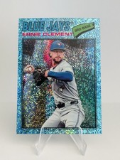 Ernie Clement 2026 Topps Heritage Chrome Light Blue Sparkle #21 - Blue Jays
