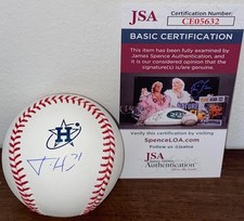 Josh Hader Signed Auto Rawlings MLB Baseball Houston Astros Connect Logo JSA