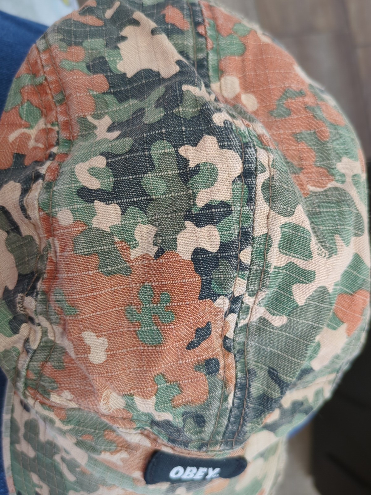 OBEY Circle Patch Camo Hat Adjustable Strapback C… - image 3