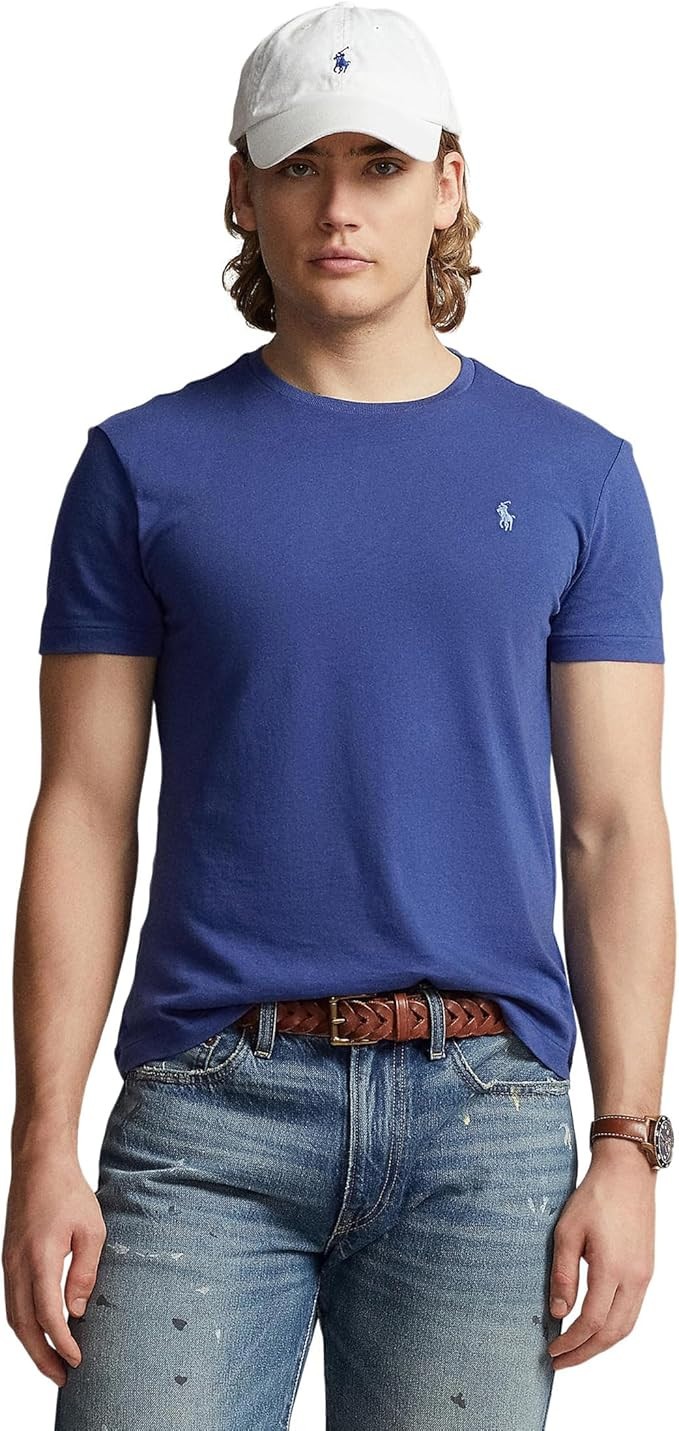 POLO RALPH LAUREN Mens Classic Fit Jersey Crewneck T-Shirt Blue XXL 8690₽
