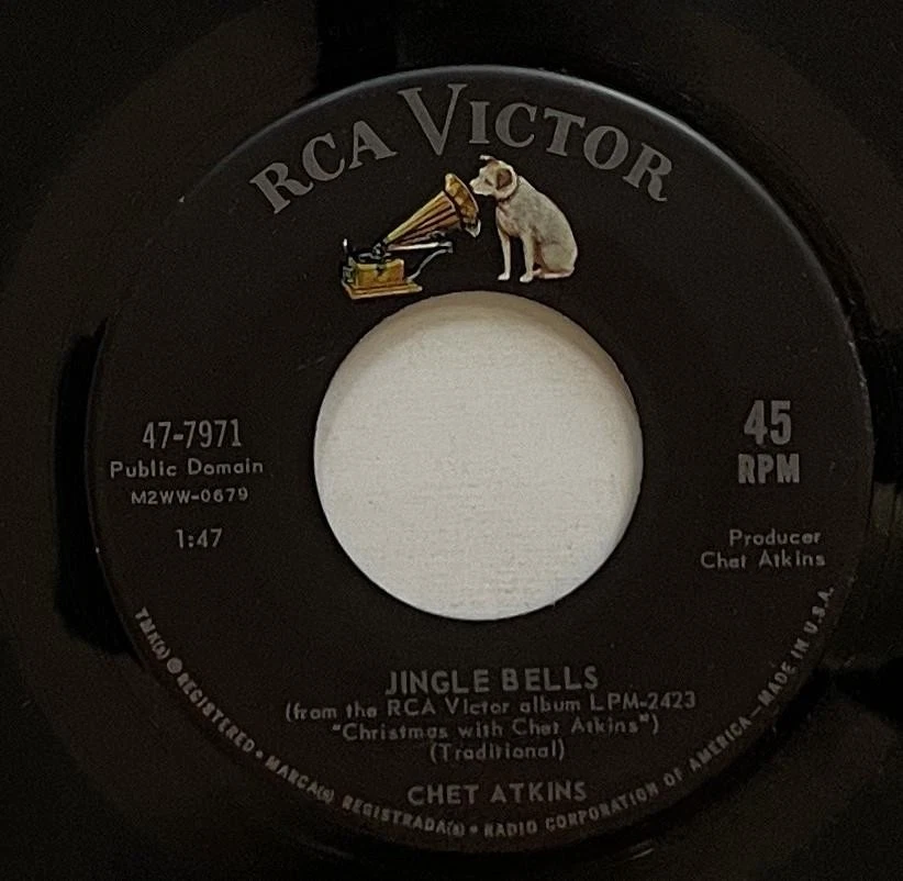 Chet Atkins Jingle Bell Rock / Jingle Bells 45 rpm NM RCA Victor X-mas (1961) - Image 4 of 4