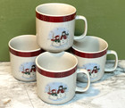 Royal Seasons 4 “Snowman” Stoneware Christmas Holiday Winter Mugs