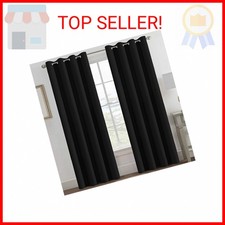 H.VERSAILTEX 100 Blackout Curtains for Bedroom Black Out Curtains 96 inch Therm