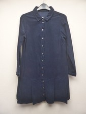 ASOS Cotton Lightweight Needlecord Dress Size 10 Navy Loose Fit Drop Waist Soft