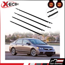 For 2006-2011 Honda Civic Sedan Front Rear Door Window Belt Weatherstrip