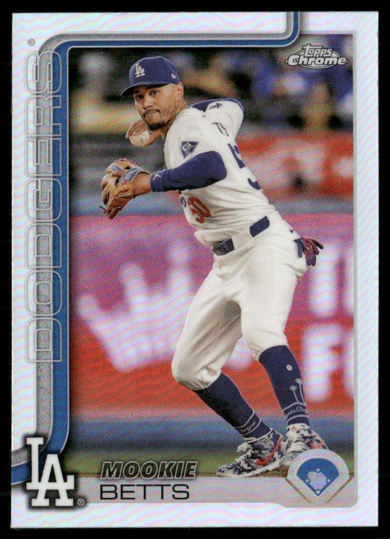 Mookie Betts 2025 Topps Chrome Refractor Los Angeles Dodgers #50