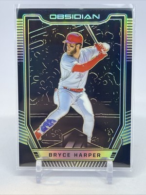 2019 Prizm Obsidian Electric Etch Bryce Harper 10/10 BOOKEND