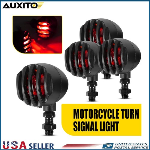 4x For Harley Davidson Sportster Fatboy Softail Motorcycle Turn Signals Lights