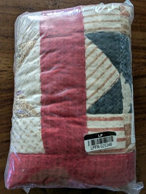 POTTERY BARN Emerson Reversible Quilted Sham - Red - Euro - OPEN BOX