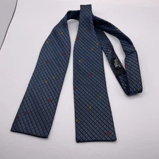 Vintage Gino Paoli Altea Bow Tie Self Tie 100% Silk Made In Italy Geometric