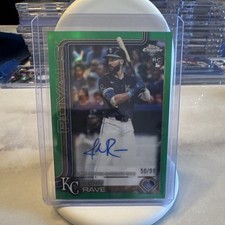 Topps Chrome Update John Rave Green Refractor Auto RC /99 Royals 2025