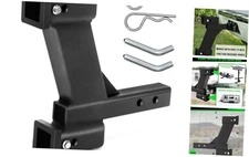 10000 Lb Dual Trailer Hitch Riser Adapter for 2 in Hitch Receiver, 2 in 