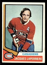1974-75 Topps Jacques Laperriere (HOF) #202 - Montreal Canadiens - VG