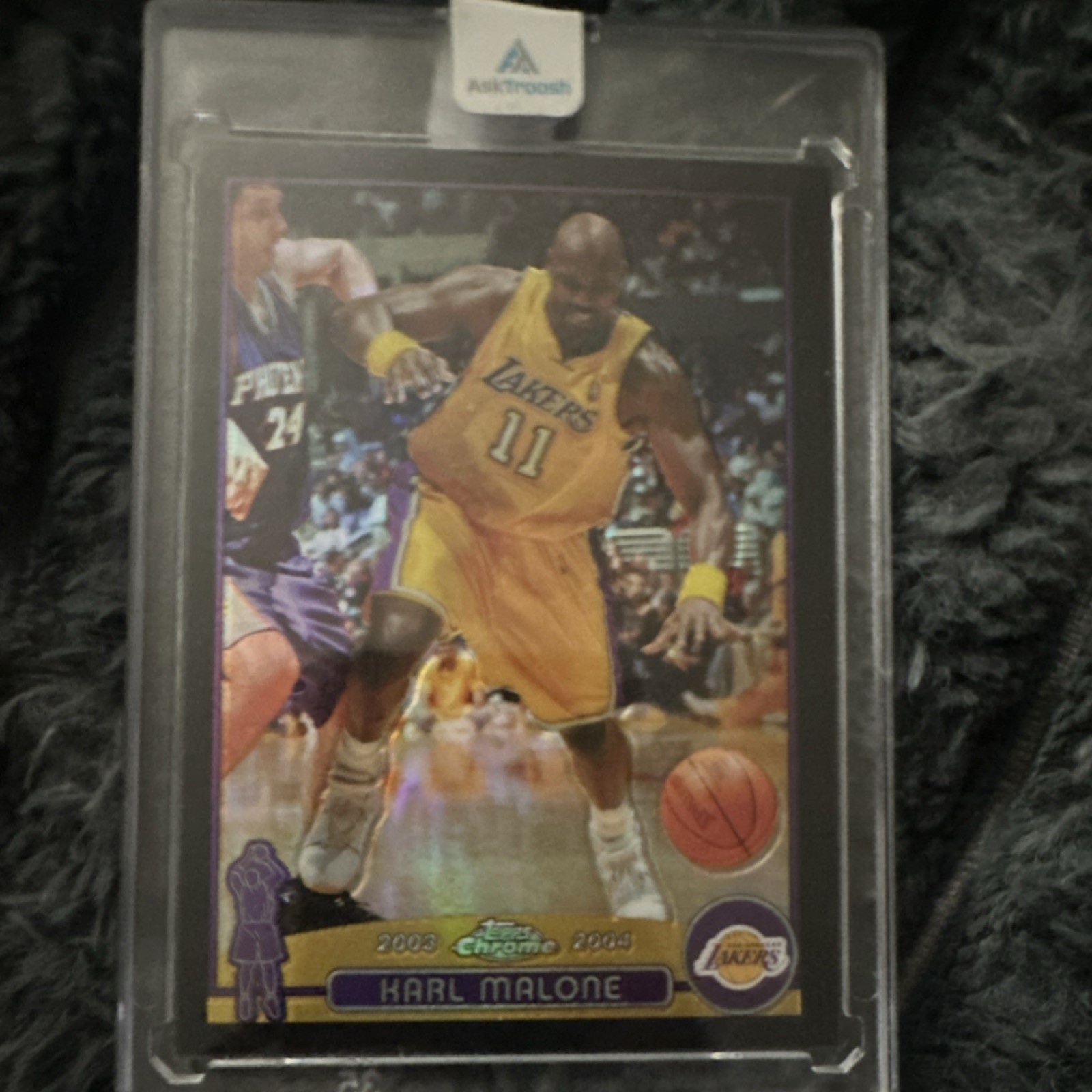 2003-04 Topps Chrome Black Refractor Karl Malone #32 /500 Lakers