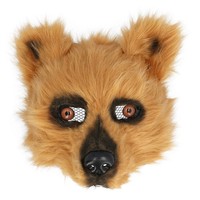 Halbmaske BäR PlüSch PlüSchmaske Fasching Karneval Erwachsene