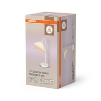 Tischleuchte Pappmaché Weiß Osram E14 Dimmbar BüRo H:46 Cm Tischlampe Flur