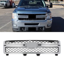 Fit For Chevy Silverado 2500 3500 Hd 2011-2014 Black Chrome Grille Assembly