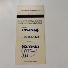 Waterfall Lounge Castro Valley CA Vintage Matchbook Cover TSC5-MB8