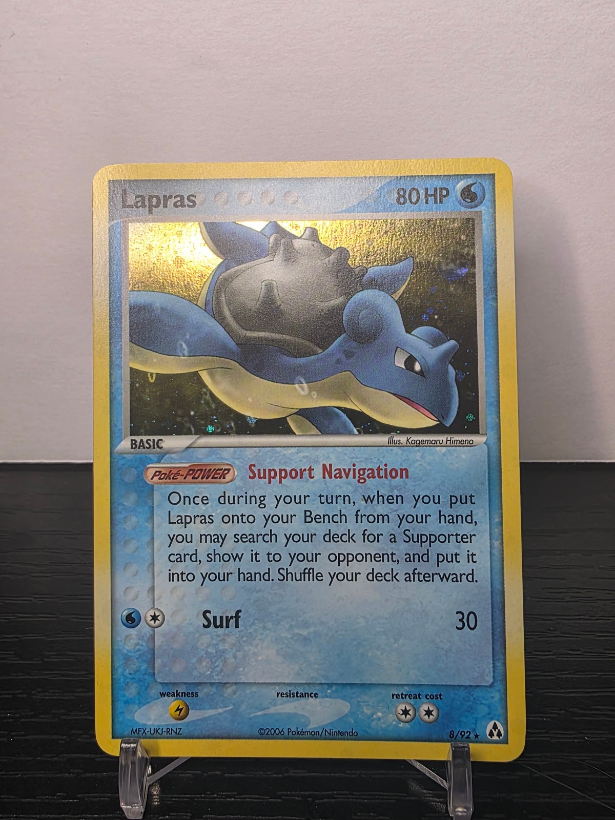 Nintendo Pokemon TCG Lapras #8/92 Legend Maker Holo Rare 2006 English 80 MP/HP