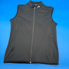 JLindeberg Womens Black Full Zip Sleeveless Vest Layering Golf Athleisure Size L