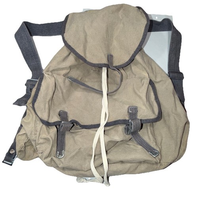 #ad Vintage Sears TAN CANVAS External Frame CARGO Backpack RUCKSACK Aluminum Frame $189.00