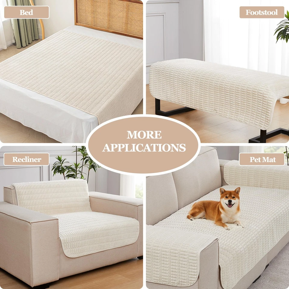 Dog Bed Cover Couch Cover for Pets, Anti-Slip Washable Couch Pads for Cushion... - Image 4 of 4