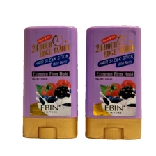 EBIN NEW YORK HAIR SLEEK STICK Extreme Firm Hold WILD BERRY SCENT 0.53oz (2 stic