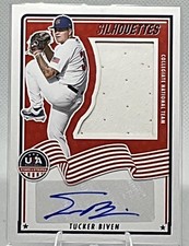 2025 Panini Stars Stripes Signatures Silhouettes Tucker Biven /199 RPA USA-TB