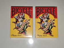 Two Bicycle Club Tattoo Mermaid Playing Cards RARE Deck new sealed 