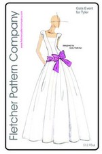 Gala Event Dress Doll Clothes Sewing Pattern for Tyler Fletcher Tonner