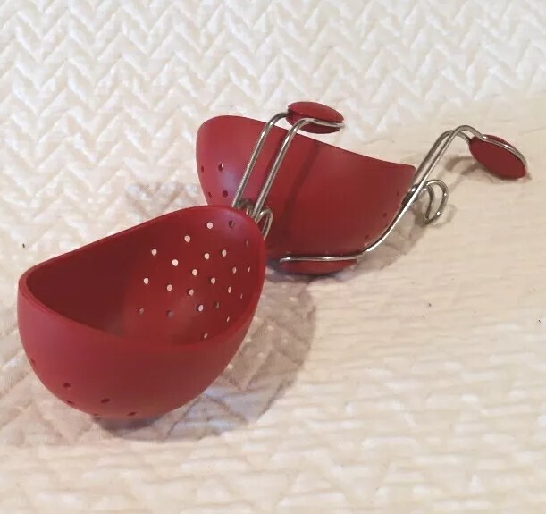 Cuoci Uovo In Camicia Cuisipro - In Silicone, Rosso, Set Da 2, Per Uova Perfette - Foto 7