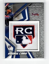 Cristian Pache RC 2021 Topps 1st RC Logo Patch Card Platinum #/70 Oakland A's